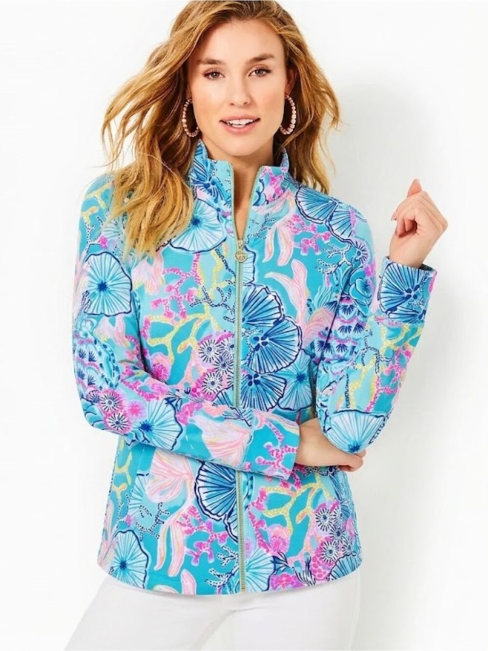 Lilly Pulitzer UPF 50+ Leona Zip-Up Jacket NWT
